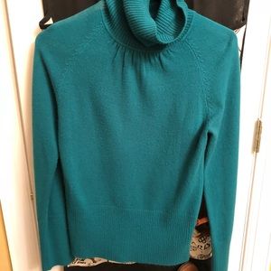 Turquoise turtle neck sweater